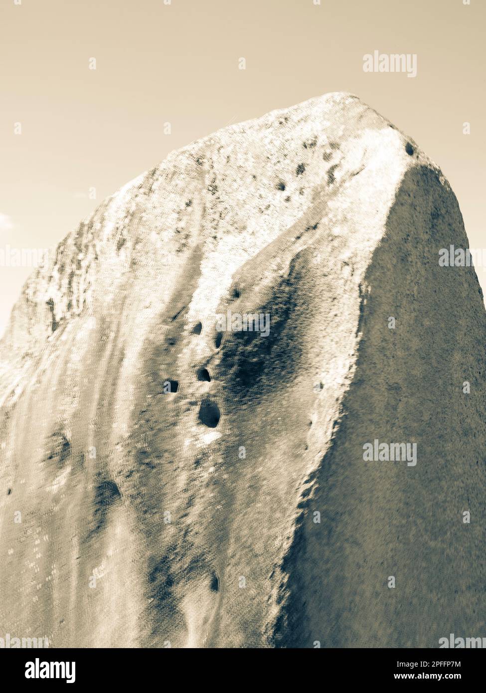Black and White, Standing Stone, Ritual Landscape, Avebury, Wiltshire ...
