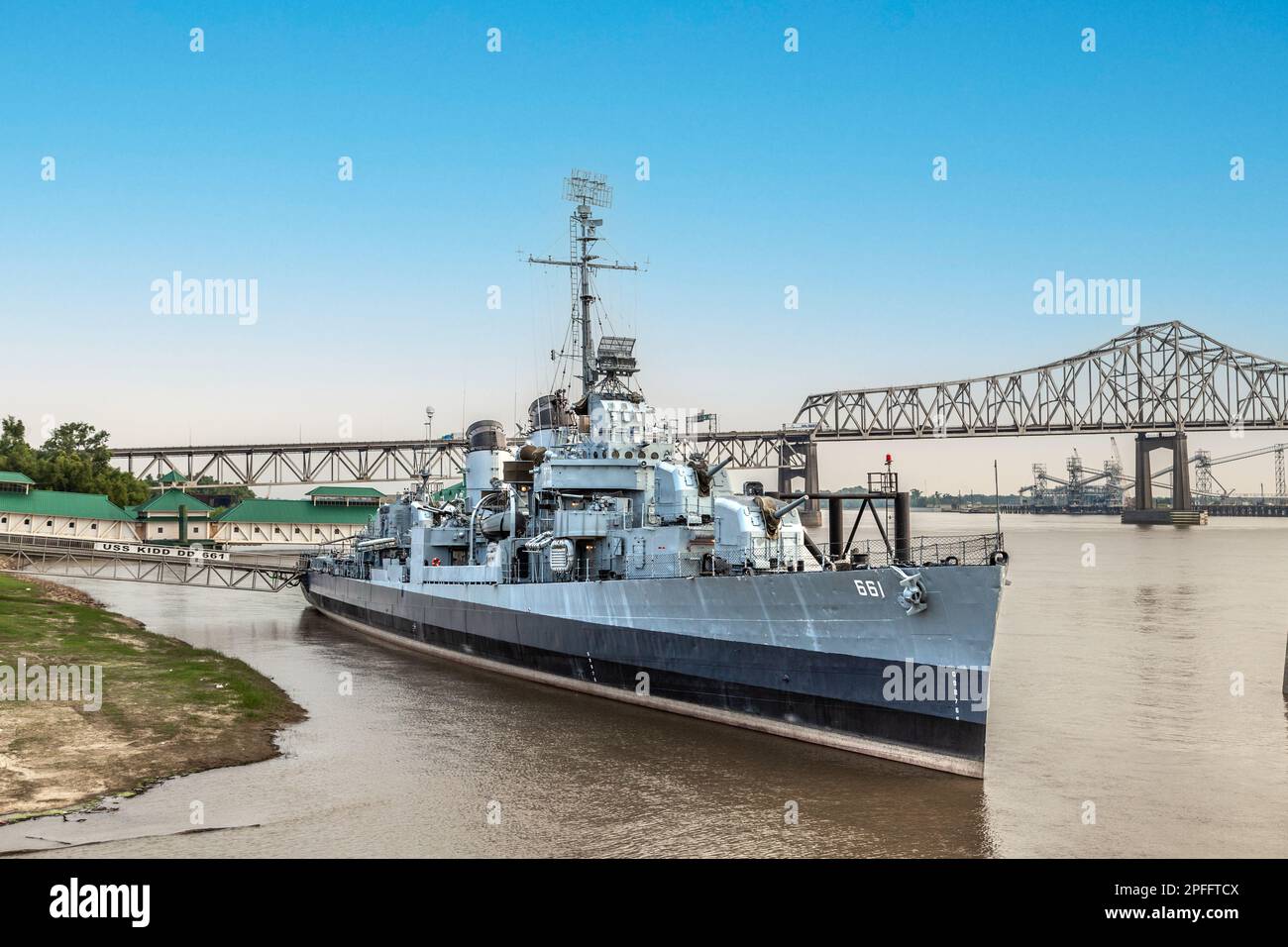 Baton Rouge, USA July 13, 2013 USS Kidd serves as museum in Baton