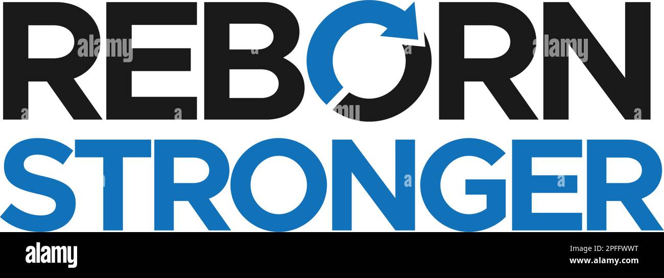 Minimalist Health REBORN STRONGER logo design Stock Vector Image & Art