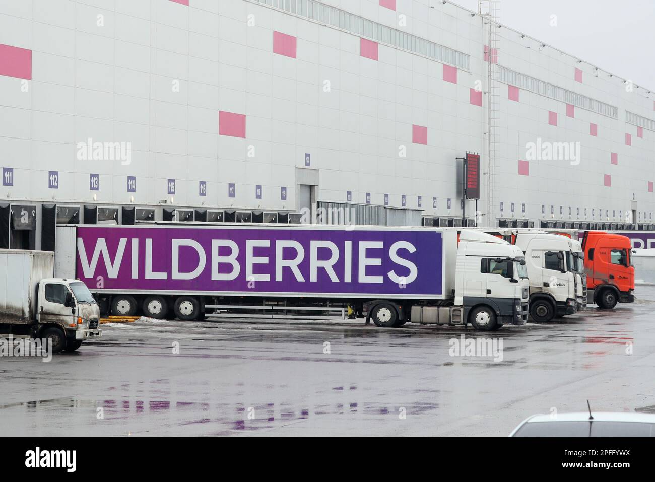 Moscow, Russia. 15th Mar, 2023. A Wildberries logo seen in one of