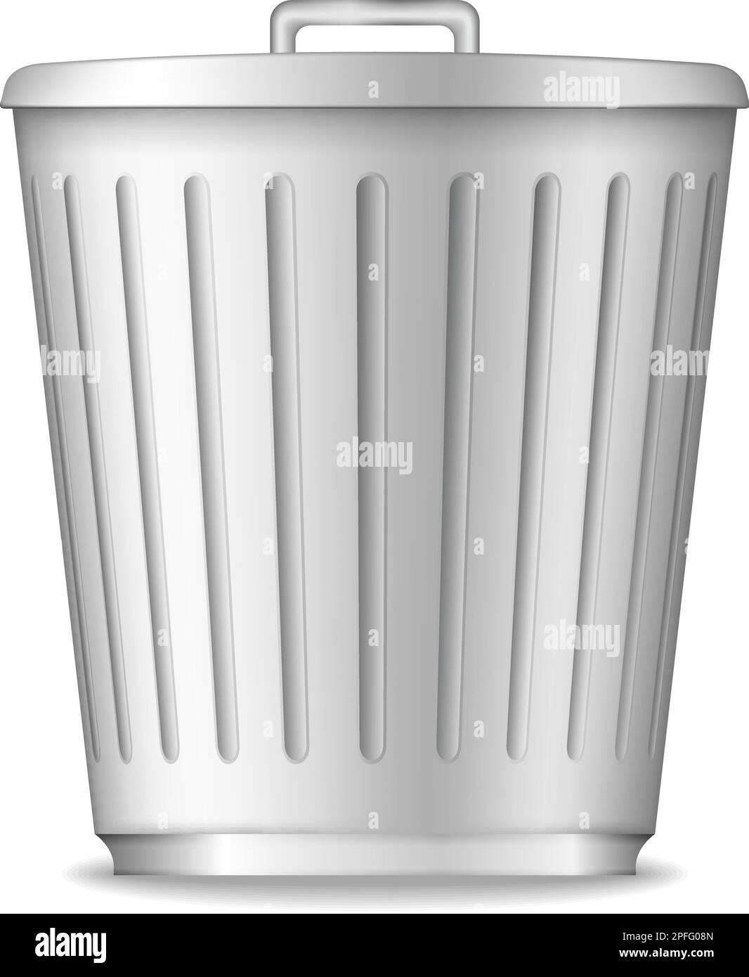Trash can on white background, vector eps10 illustration Stock Vector ...