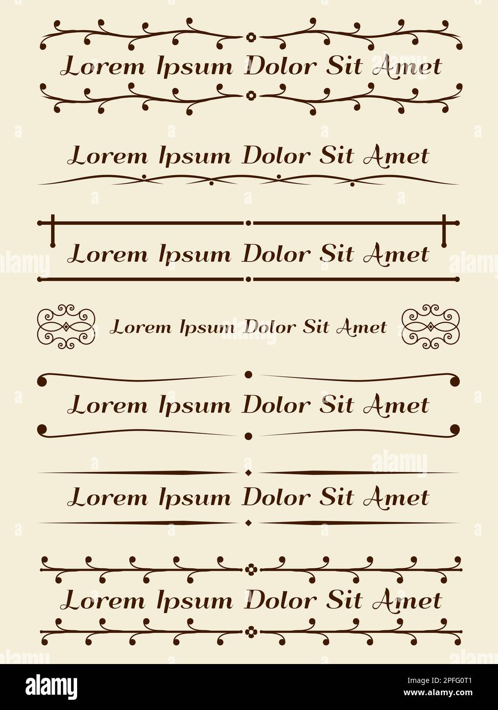 Vintage style design elements, vector eps10 illustration Stock Vector