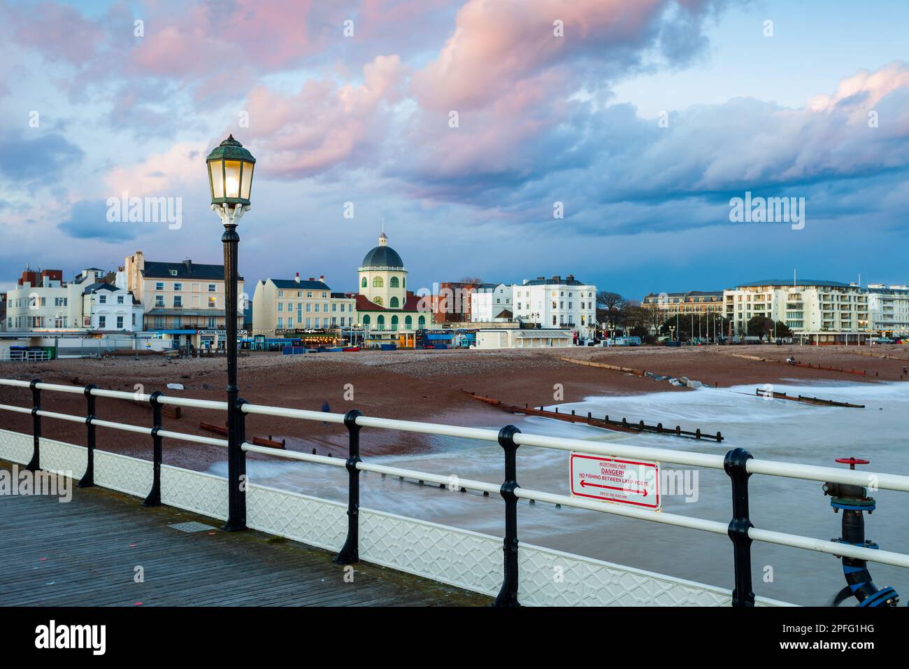 Evening on Worthing Pier, West Sussex, England. Stock Photo