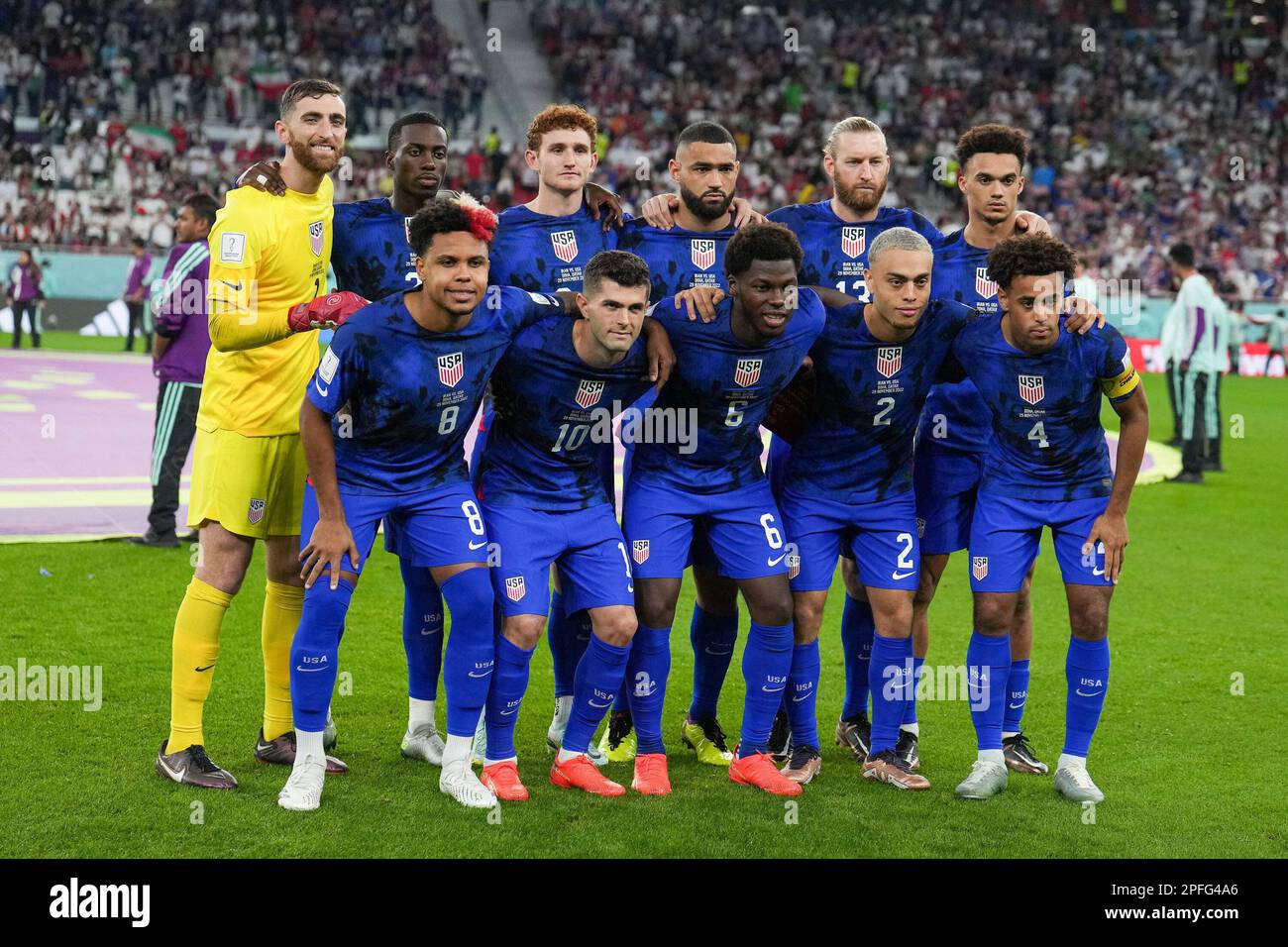 USA team pose for a group photo during the FIFA World Cup Qatar 2022