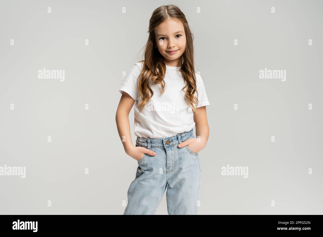 Cute preteen girl in t shirt hi-res stock photography and images - Alamy