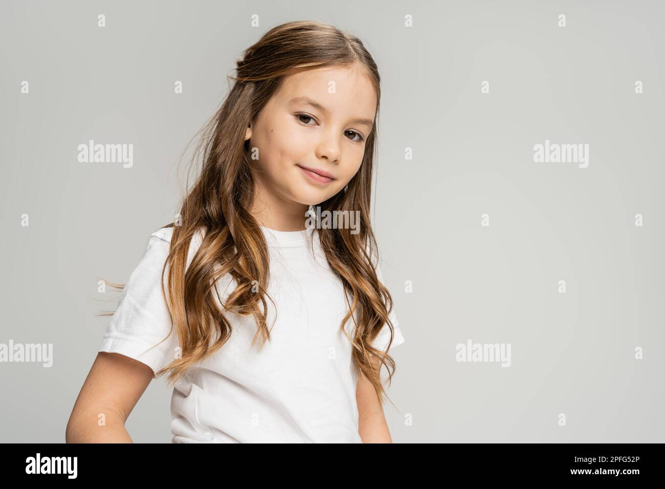 Cute preteen girl in t shirt hi-res stock photography and images - Alamy