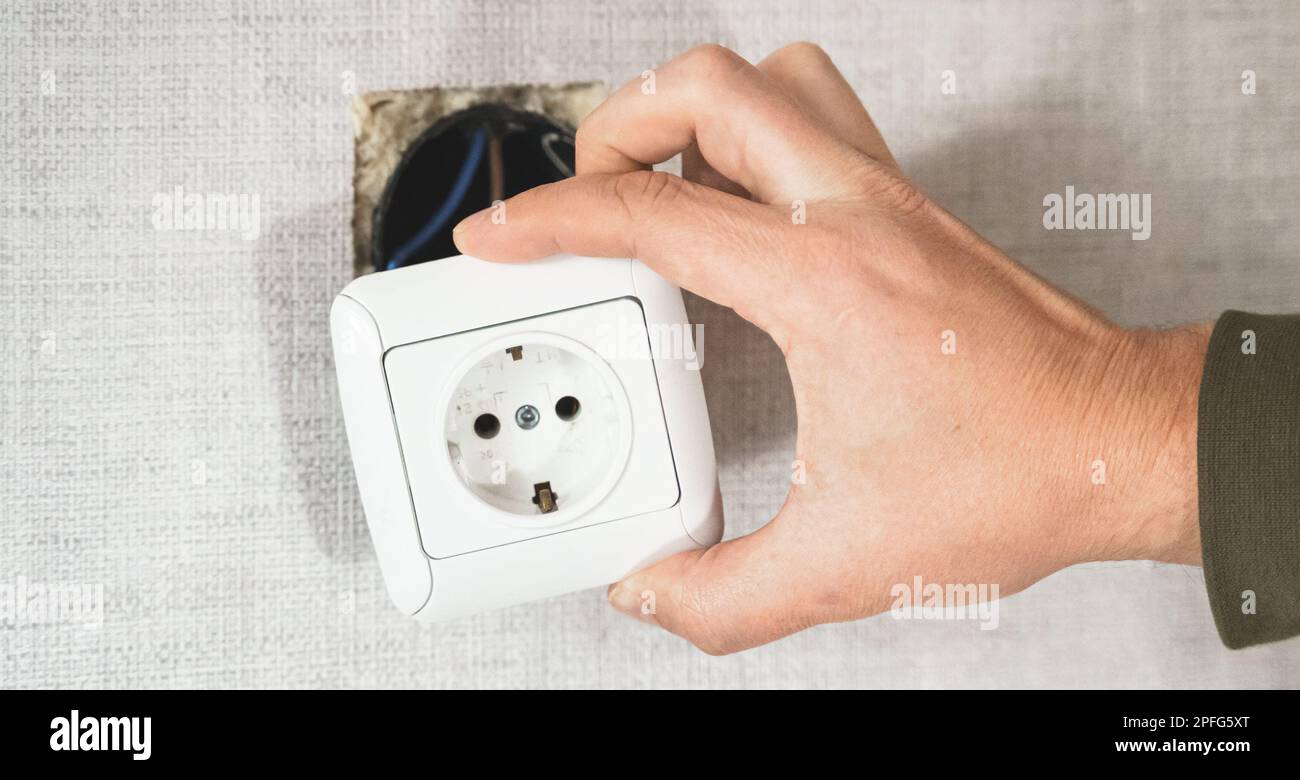 Dangerous bad,broken socket,plug in bathroom,falling out of wall