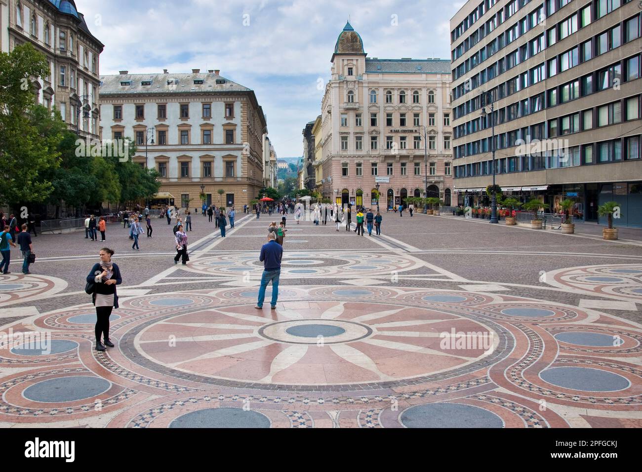 Hungary, Budapest, town square in centre town Stock Photo
