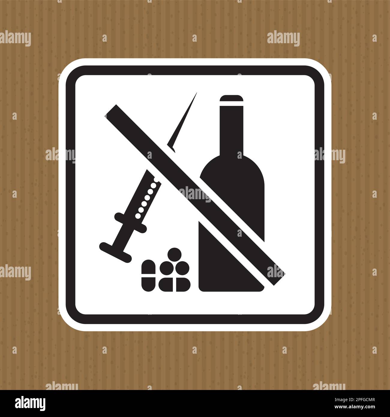 Notice Sign Drug Free Zone Stock
