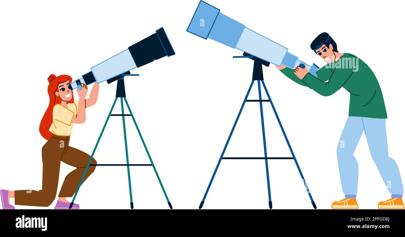 look through telescope vector Stock Vector Image & Art Alamy