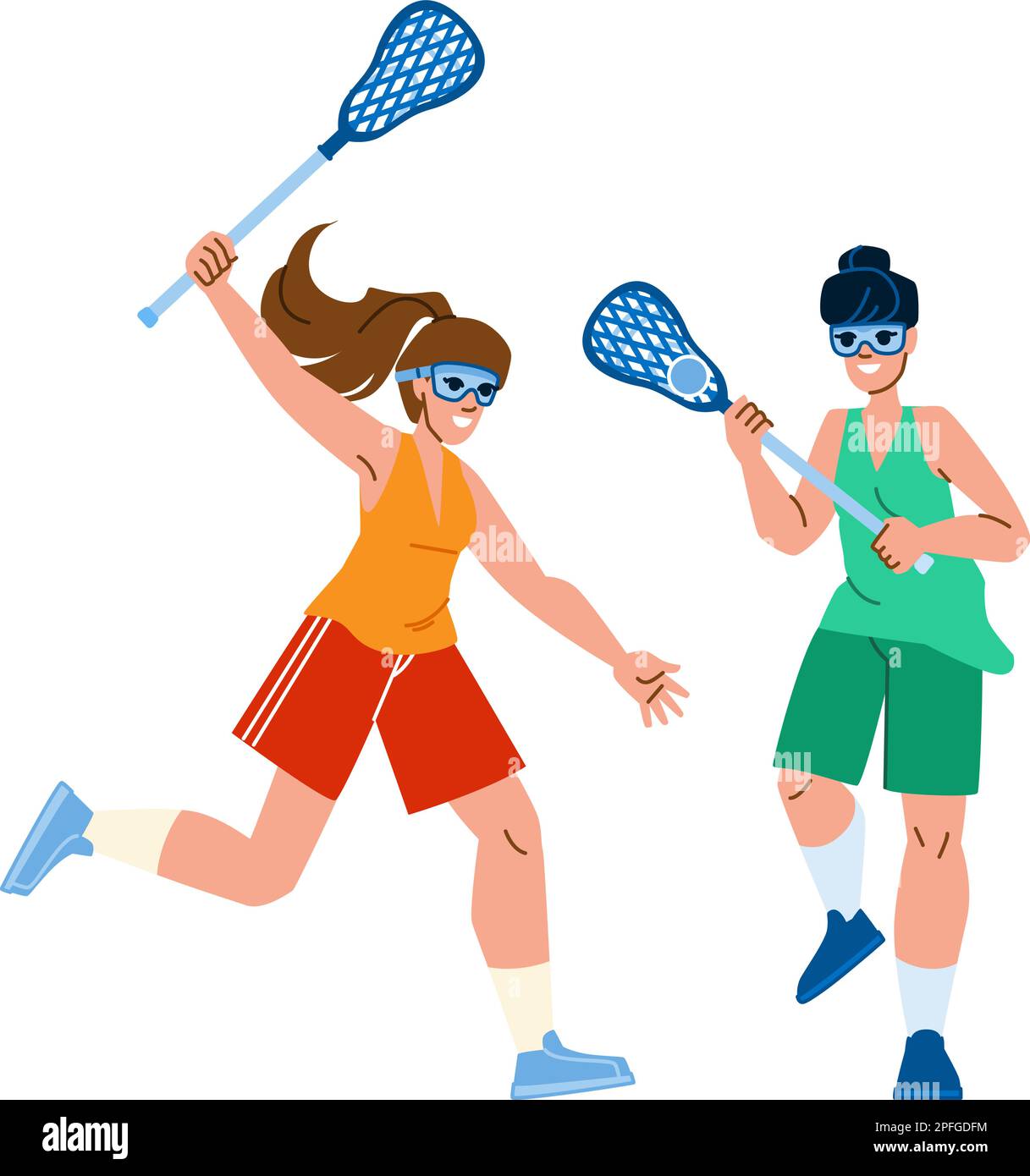 lacrosse sport woman vector Stock Vector Image & Art Alamy