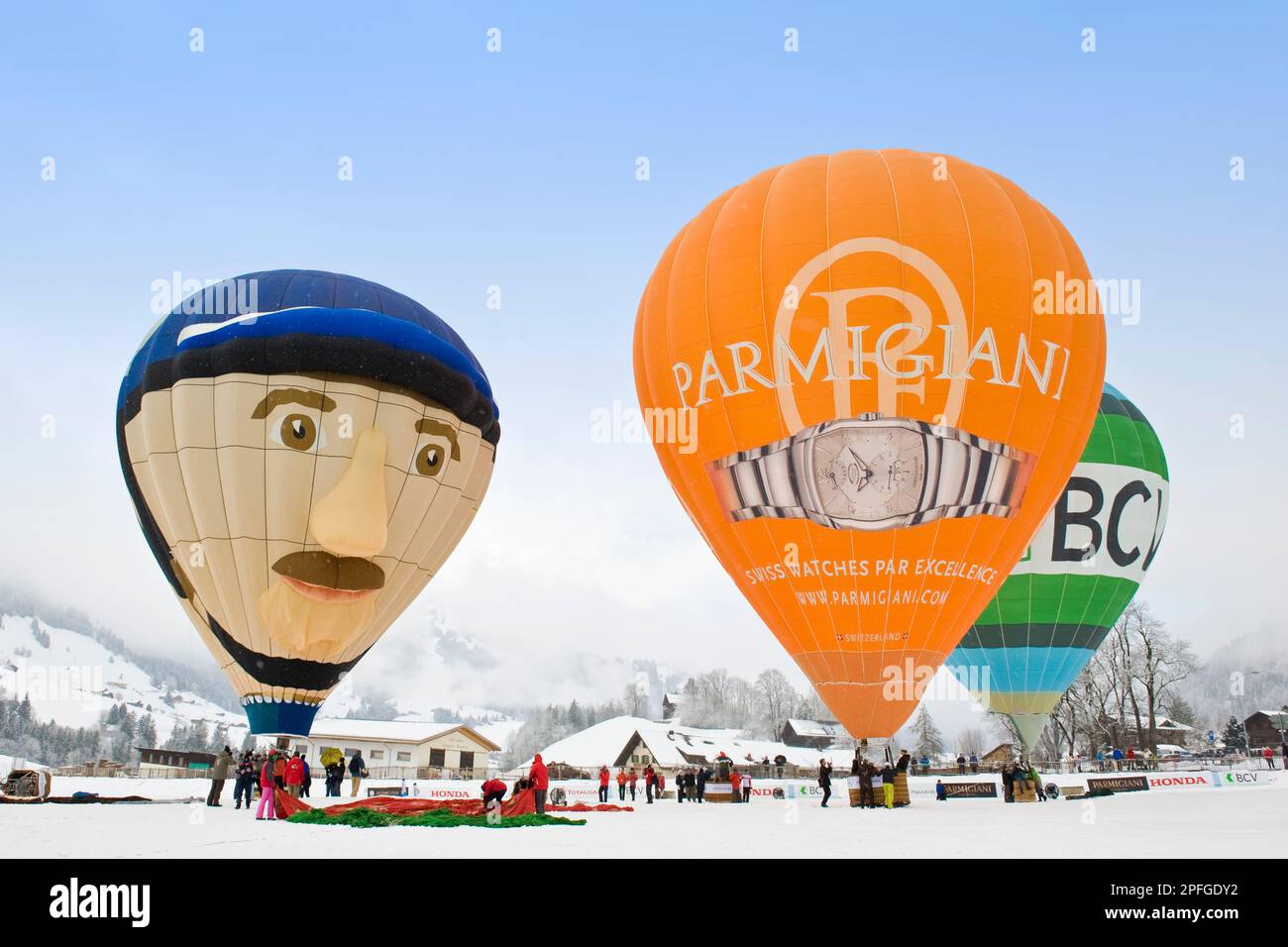 Balloons International Festival, Chateau d'Oex, Switzerland Stock Photo -  Alamy