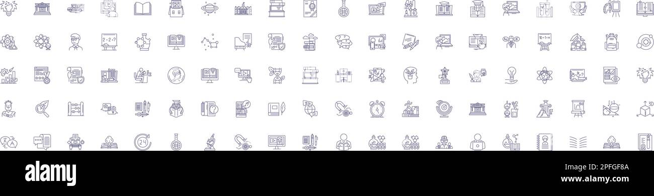 Scientific laboratory line icons signs set. Design collection of Scientific, Laboratory, Testing, Research, Instruments, Experiments, Chemicals Stock Vector