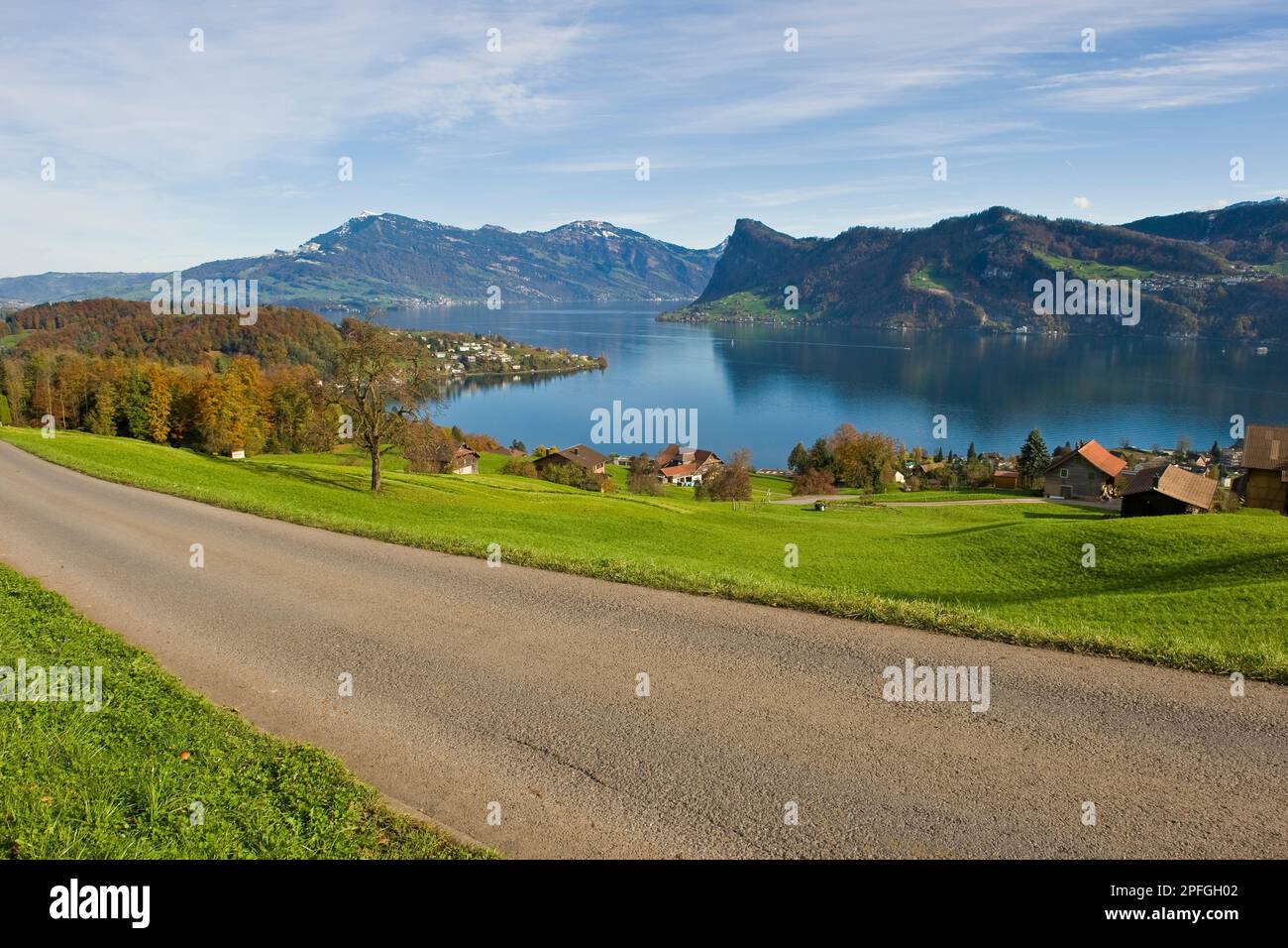 Pfgh Switzerland, Canton Nidwalden, Surrounding of Hergiswil, landscape ...