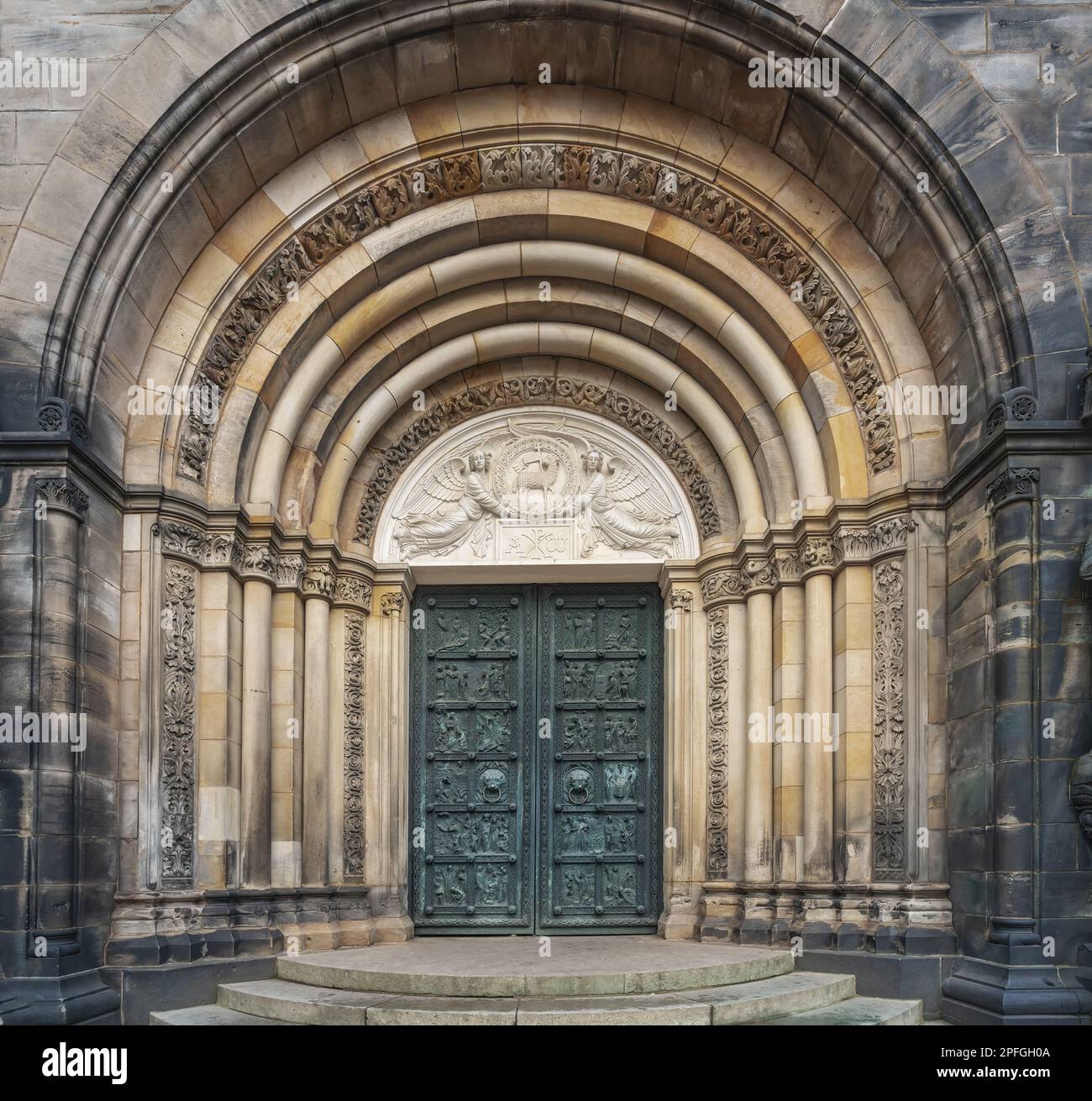 Portal door at Bremen Cathedral - Bremen, Germany Stock Photo