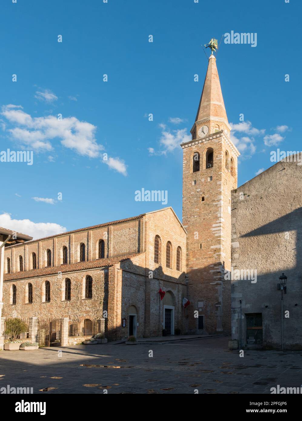 Grado, Italy  - The ancient basilica of Saint Euphemia of the VI Century in the town center Stock Photo