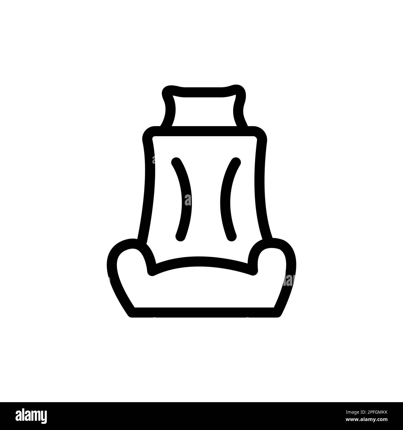 Vector outline icon of car part - single seat Stock Vector