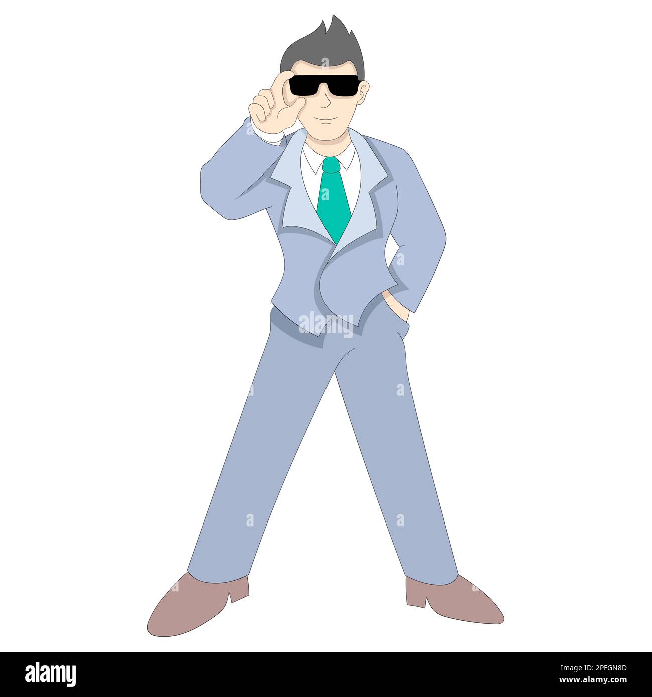 cool young successful and rich boy Stock Vector