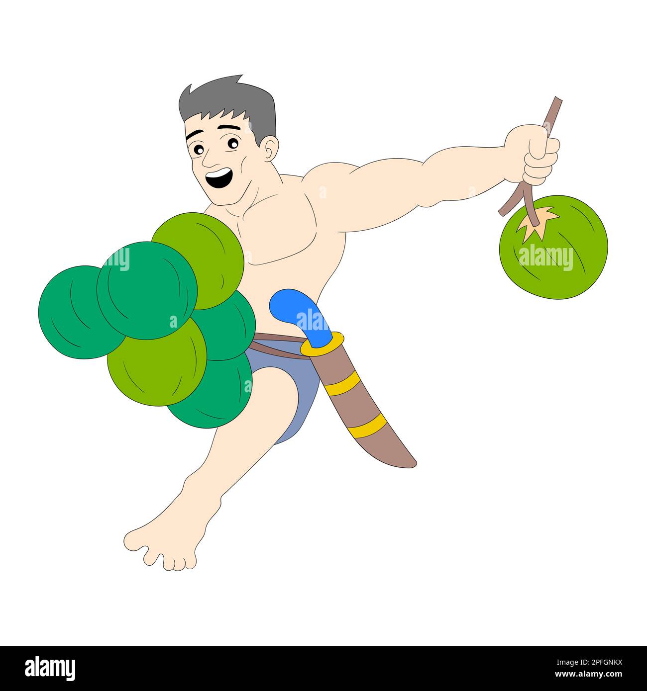 Boy with coconuts Cut Out Stock Images & Pictures Alamy