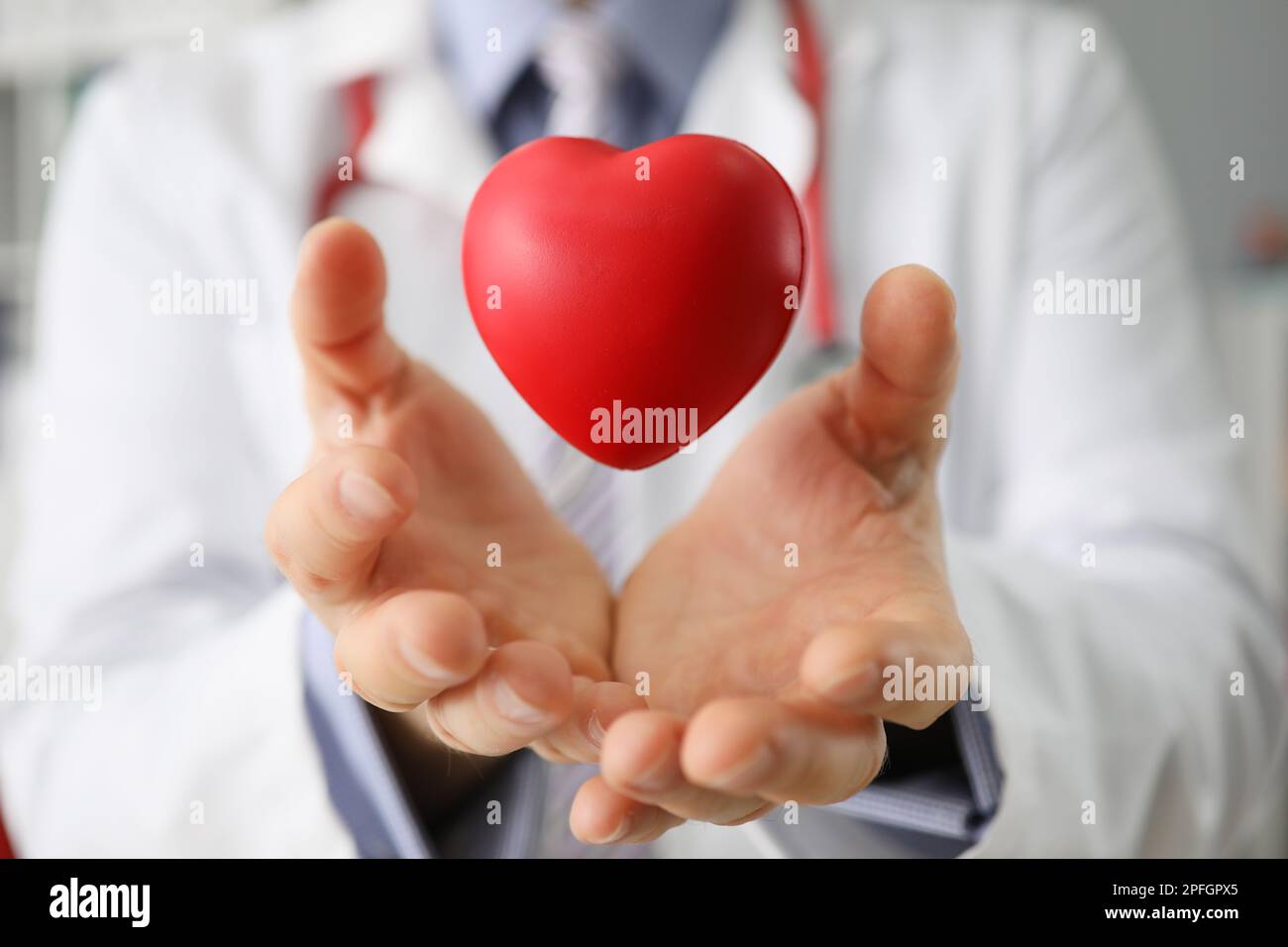 Medical insurance or healthcare concept doctor holding heart Stock ...