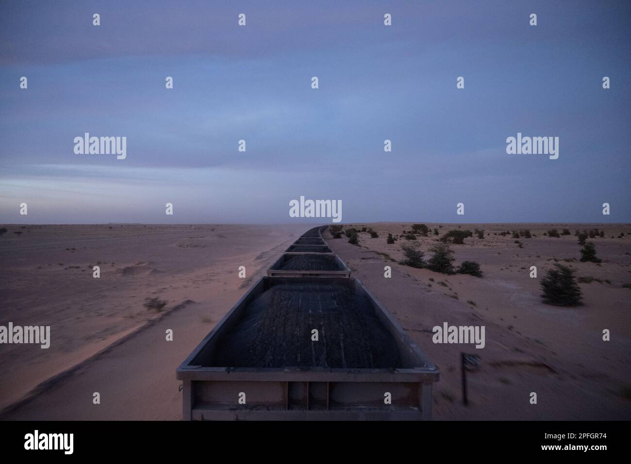 View From The Top Of The Iron Ore Train From Zouerat To Nouadhibou In ...