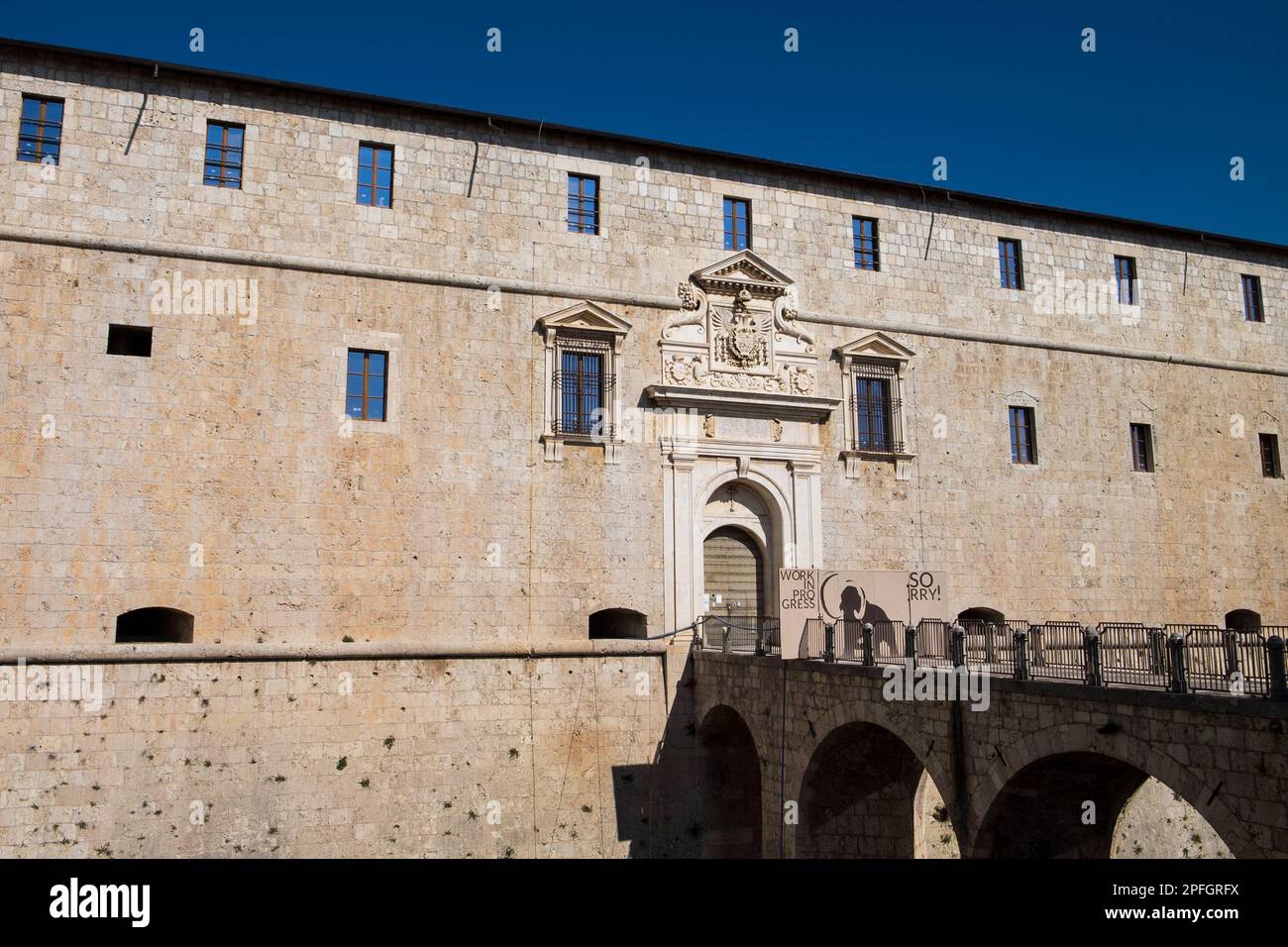 Italy, L'Aquila, Spanish fortress Stock Photo