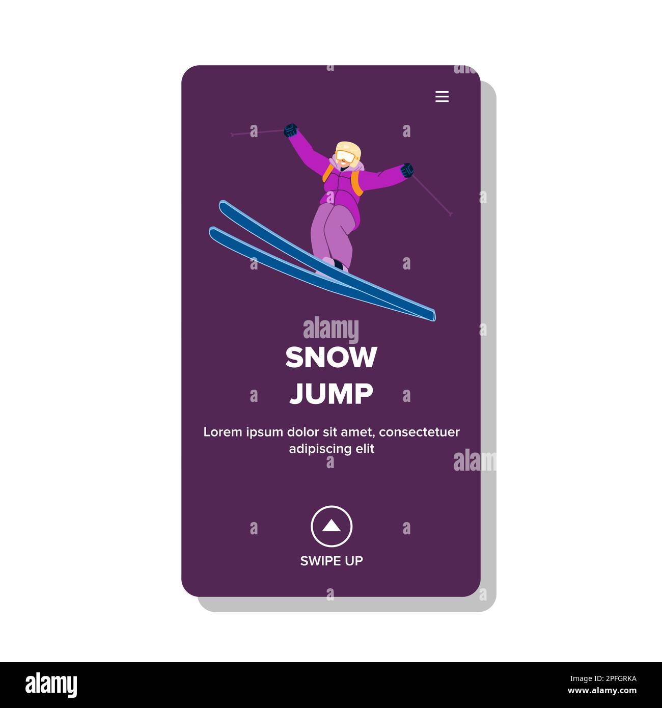 snow jump vector Stock Vector Image & Art - Alamy