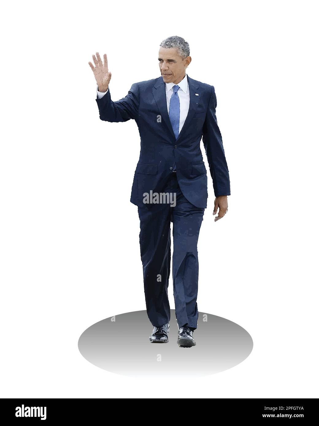 Barack Obama 44th U.S. President Vector Illustration image Stock Vector