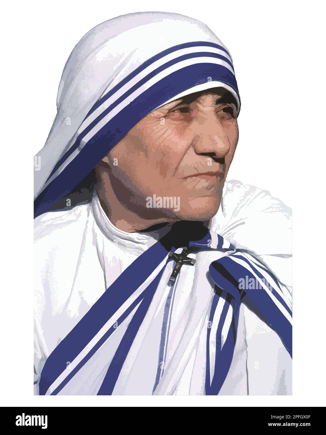 Mother Teresa Vector Illustration Abstract image Stock Vector