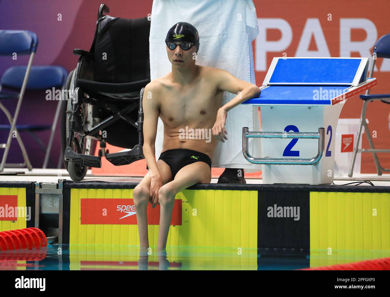 China’s Wei Zhong ahead of the Men’s MC 50m Breaststroke heats on day ...