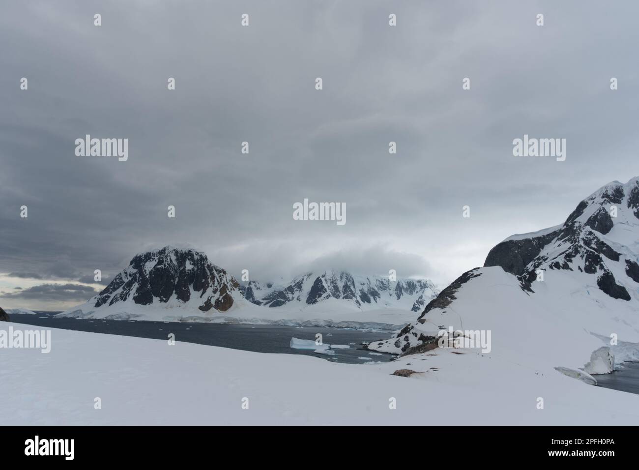 Port Charcot on Booth Island - Antarctica Stock Photo