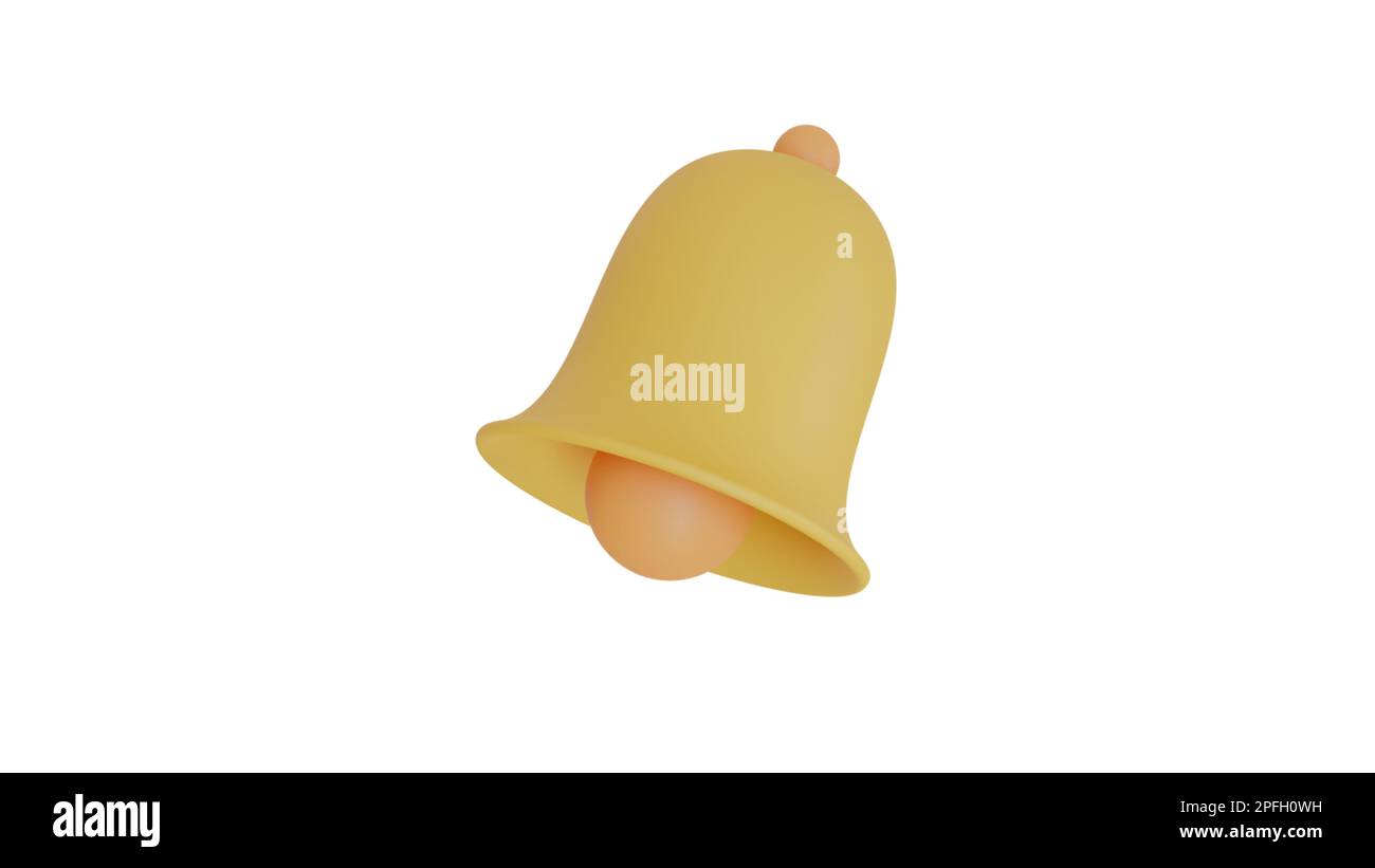 3D Bell notifications. Realistic 3d object with sound symbol. creative