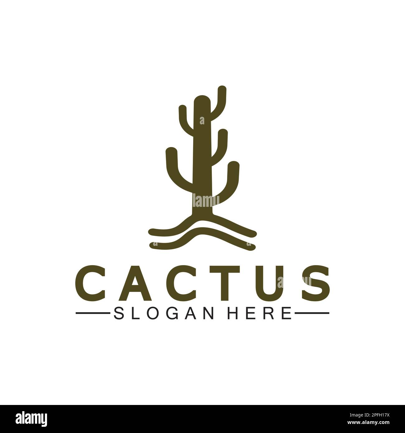 Cactus Logo Template Design Vector, Design Concept, Creative Symbol, Icon Stock Vector