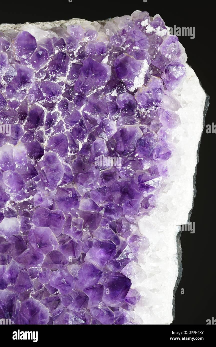 Amethyst crystal quartz. Unique crystal. Stock Photo