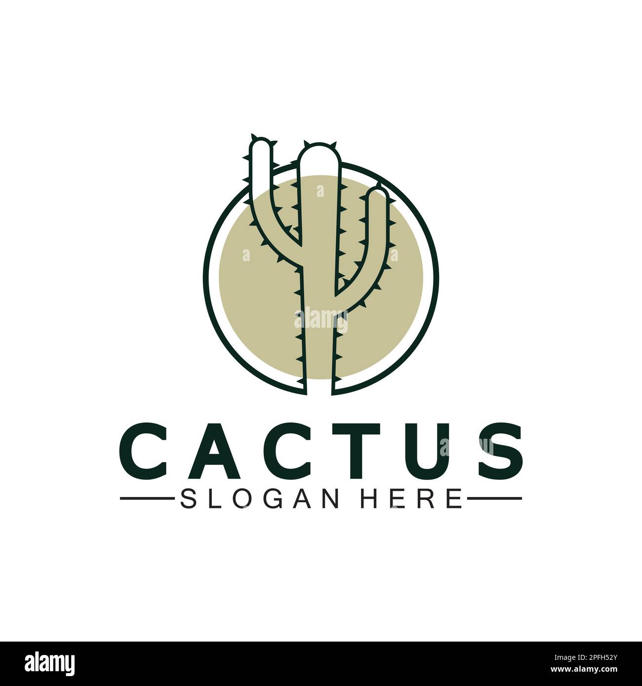 Cactus Logo Template Design Vector, Design Concept, Creative Symbol, Icon Stock Vector