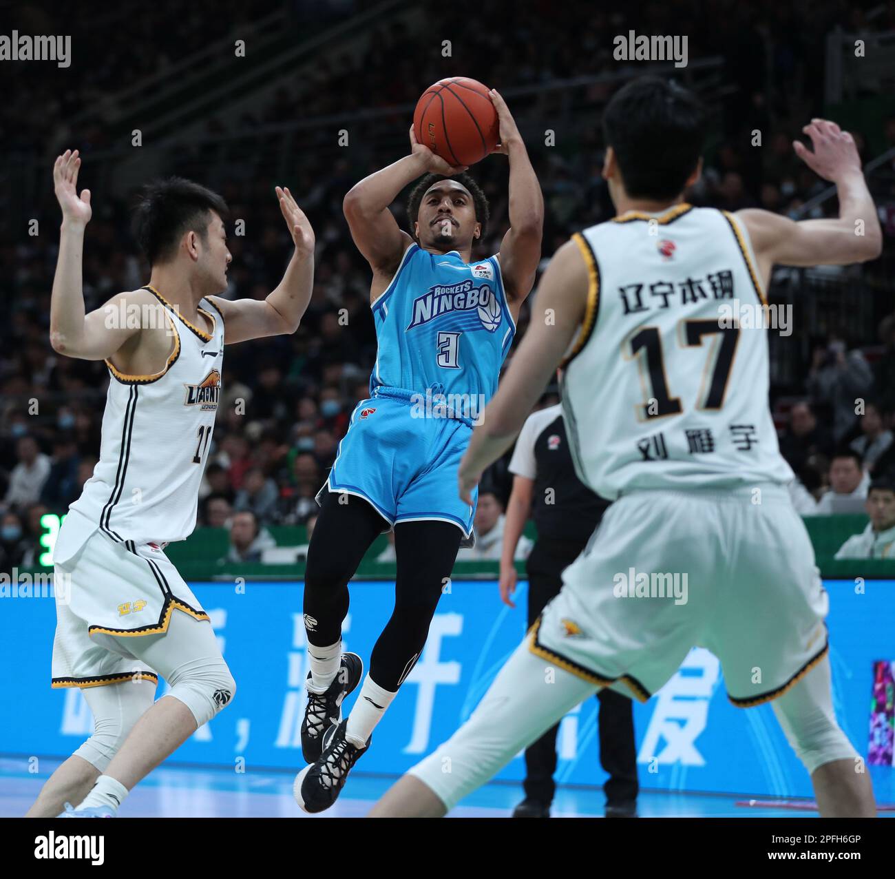 Shenyang, China's Liaoning Province. 17th Mar, 2023. Brandon Taylor (C