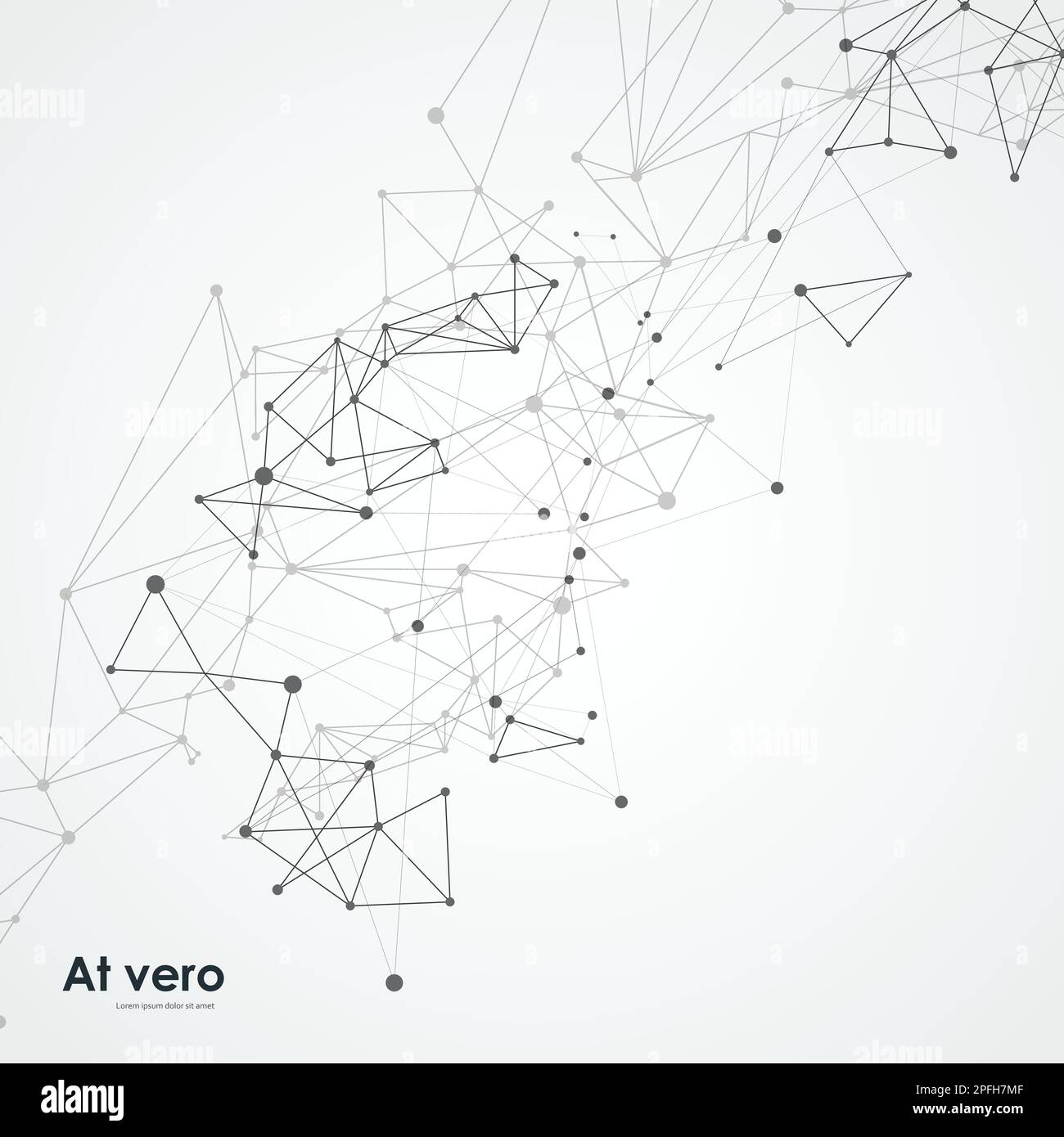 Geometric connected line and dots. Simple technology graphic. Vector ...