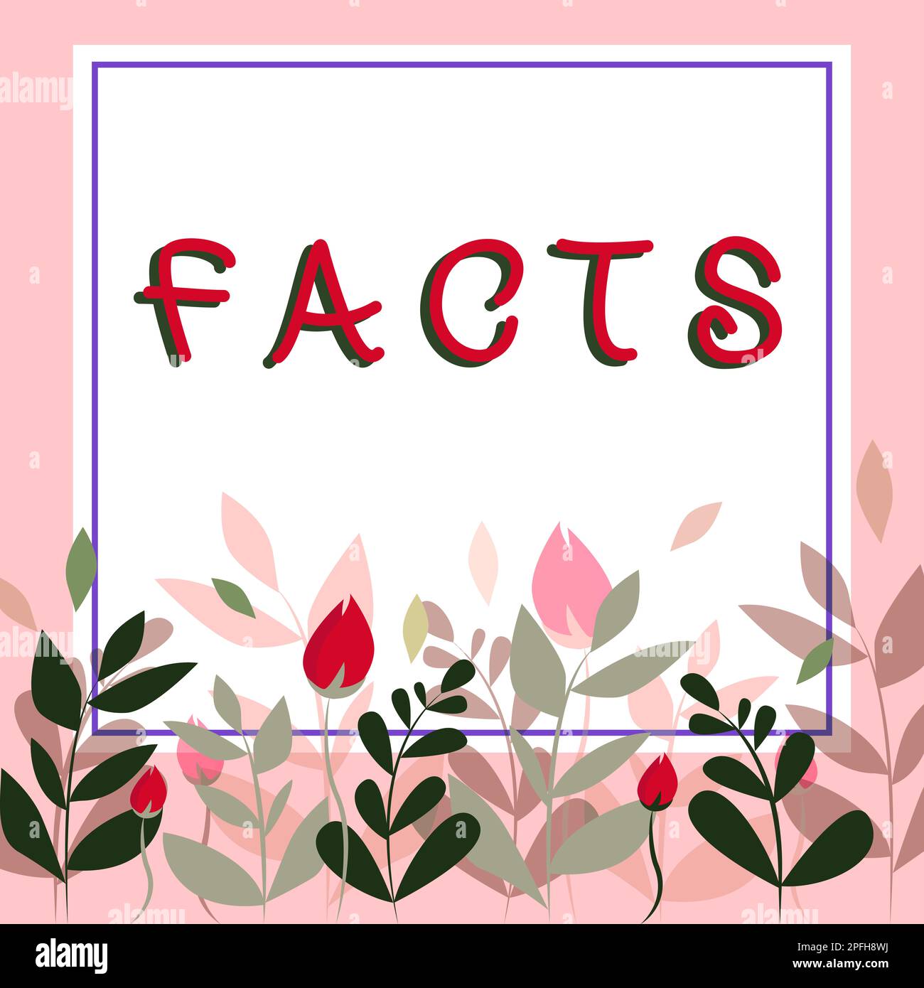 Sign displaying Facts. Business overview information used as evidence ...