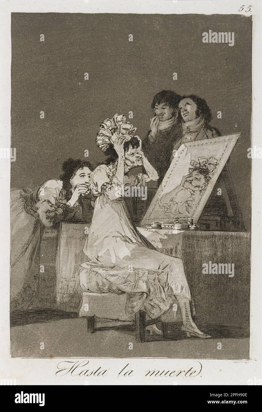 Hasta la muerta 1799 by Francisco de Goya y Lucientes Stock Photo