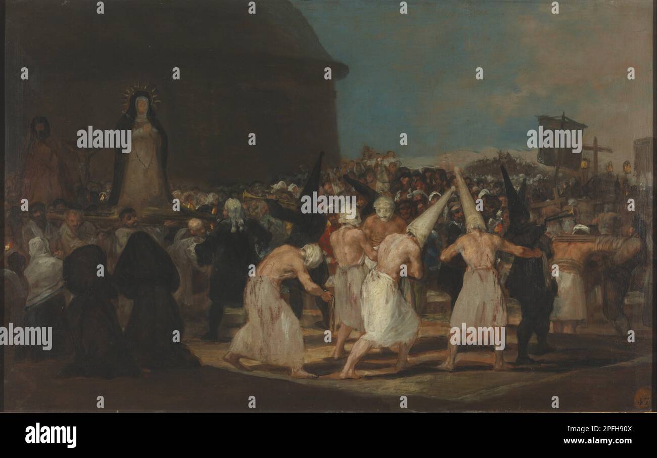 Los disciplinantes 1808/1812 by Francisco de Goya y Lucientes Stock Photo