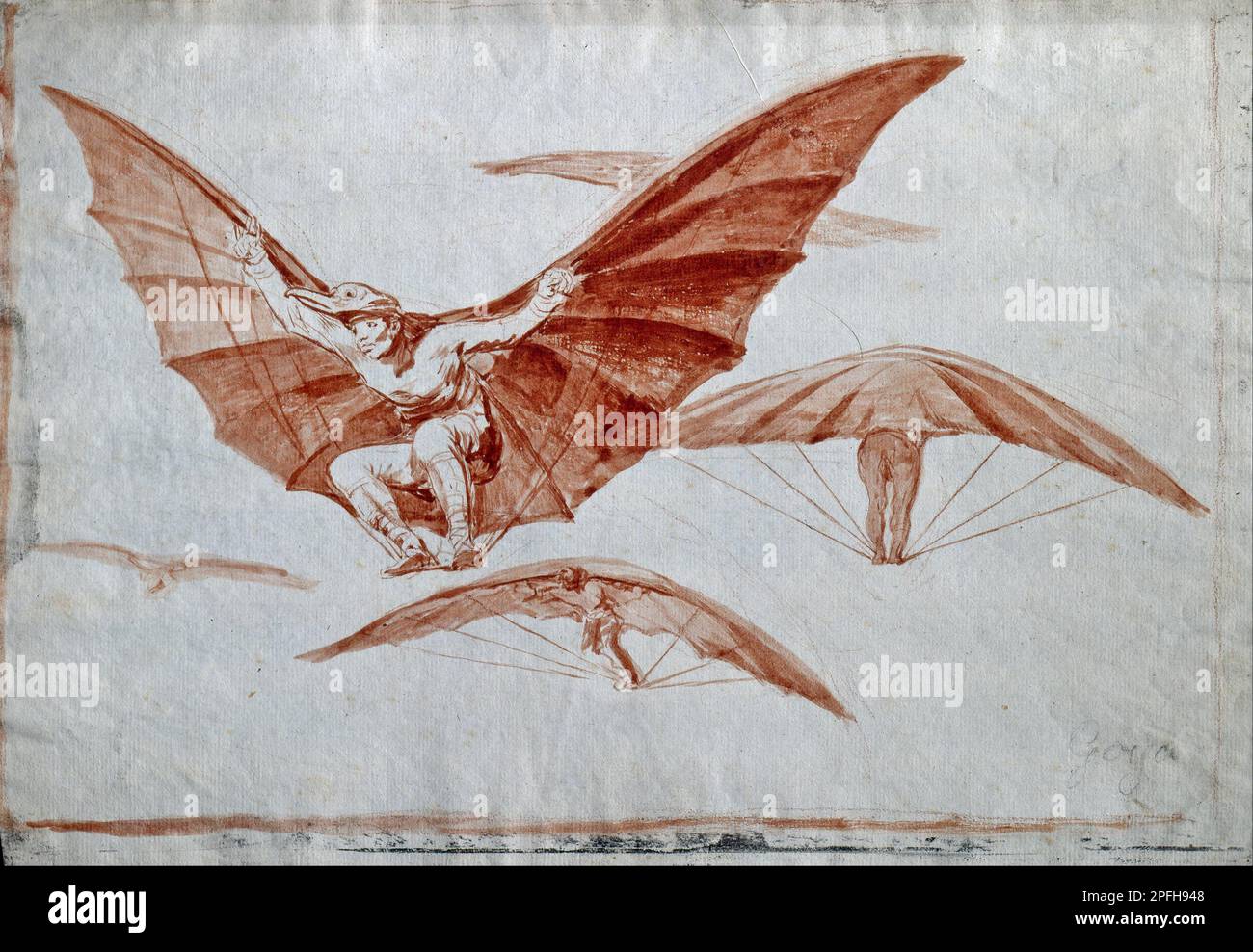 Ways of Flying 1816 by Francisco de Goya y Lucientes Stock Photo