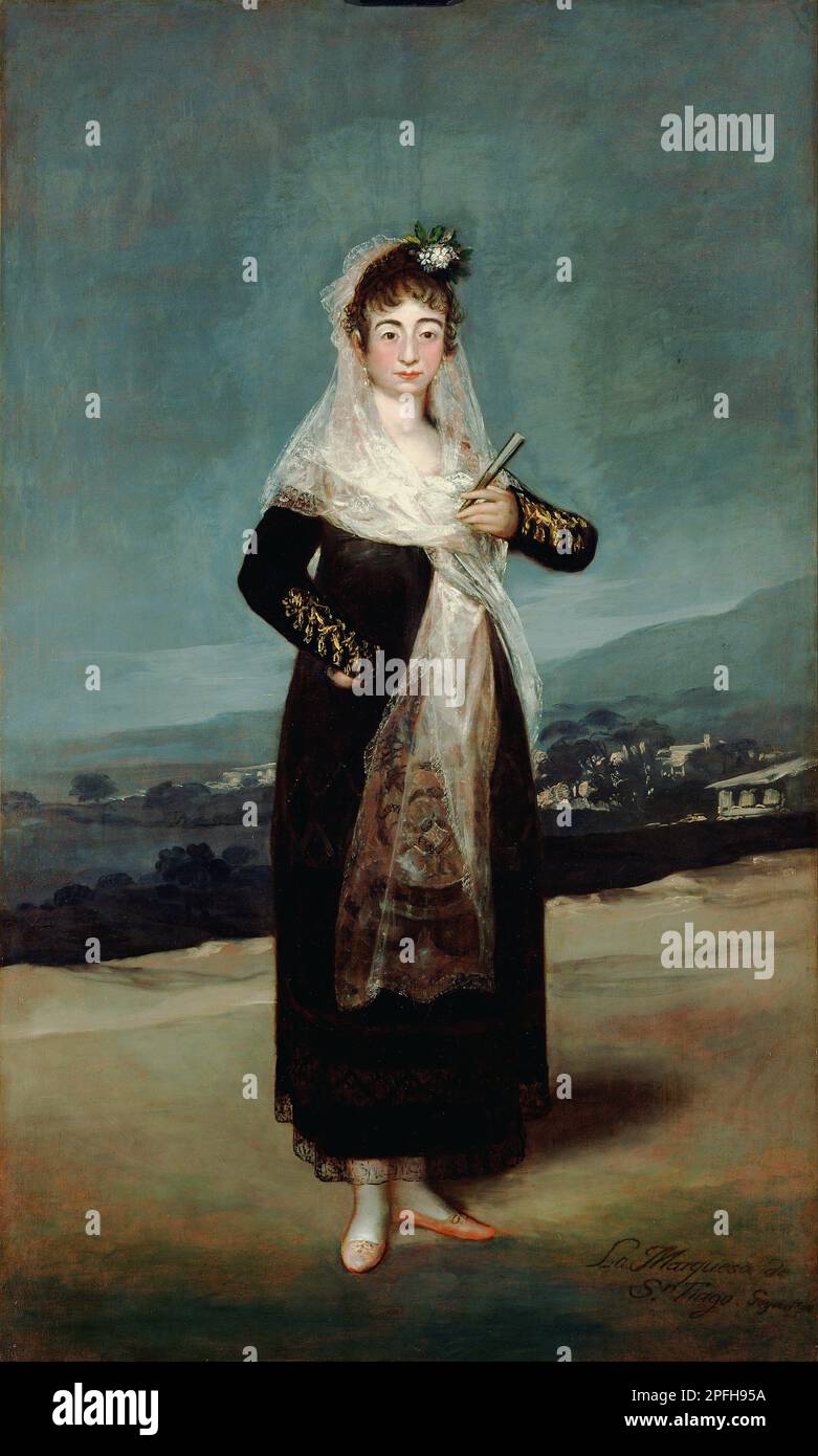 Portrait of the Marquesa de Santiago 1804 by Francisco de Goya y Lucientes Stock Photo