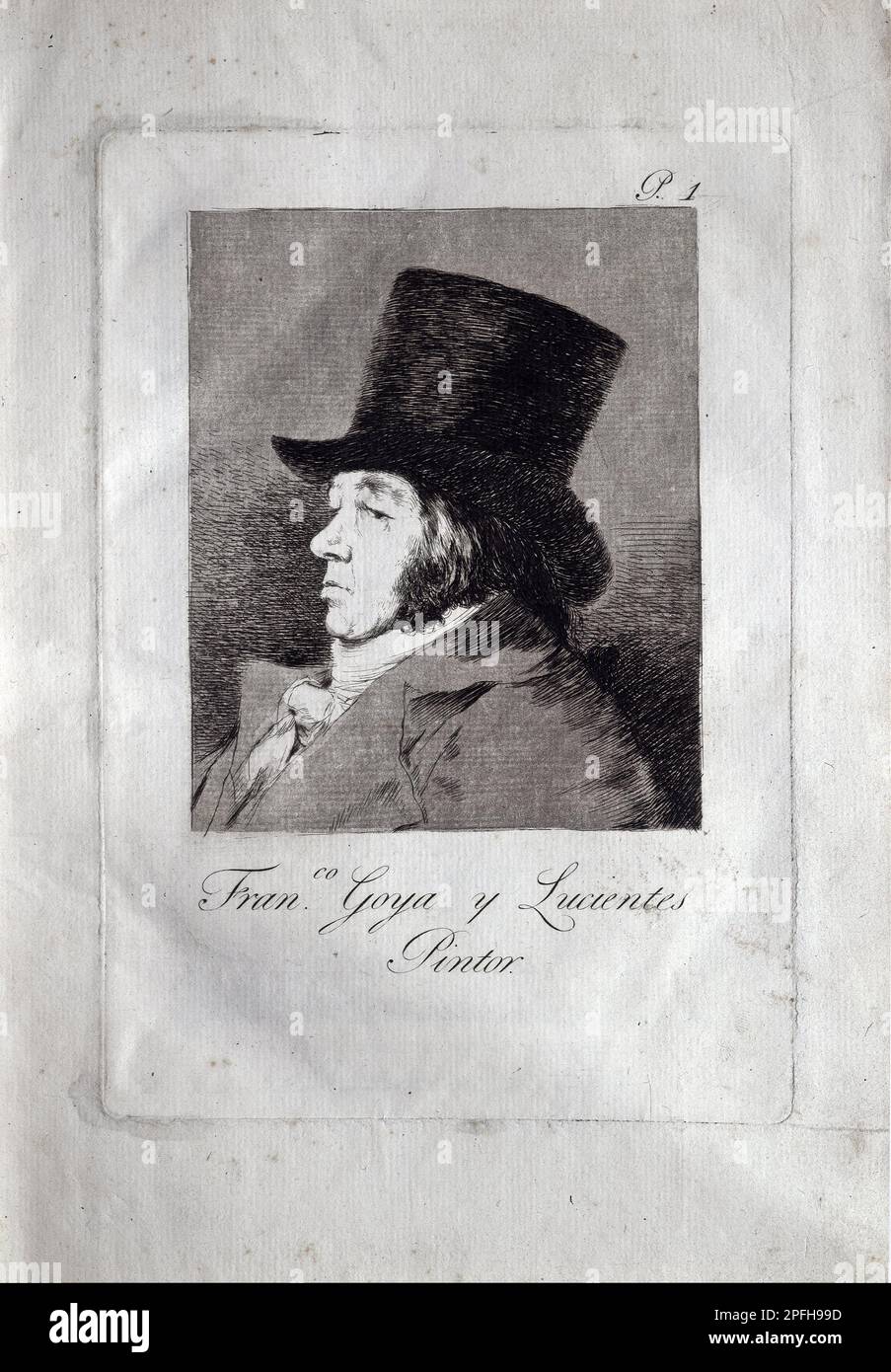 Self-Portrait 1799 by Francisco de Goya y Lucientes Stock Photo