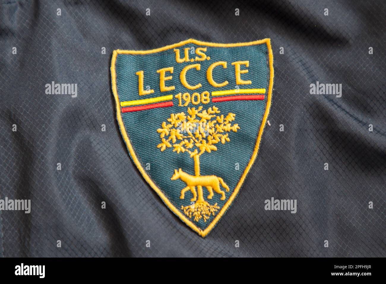 Club badge of Serie A team . Lecce Stock Photo - Alamy