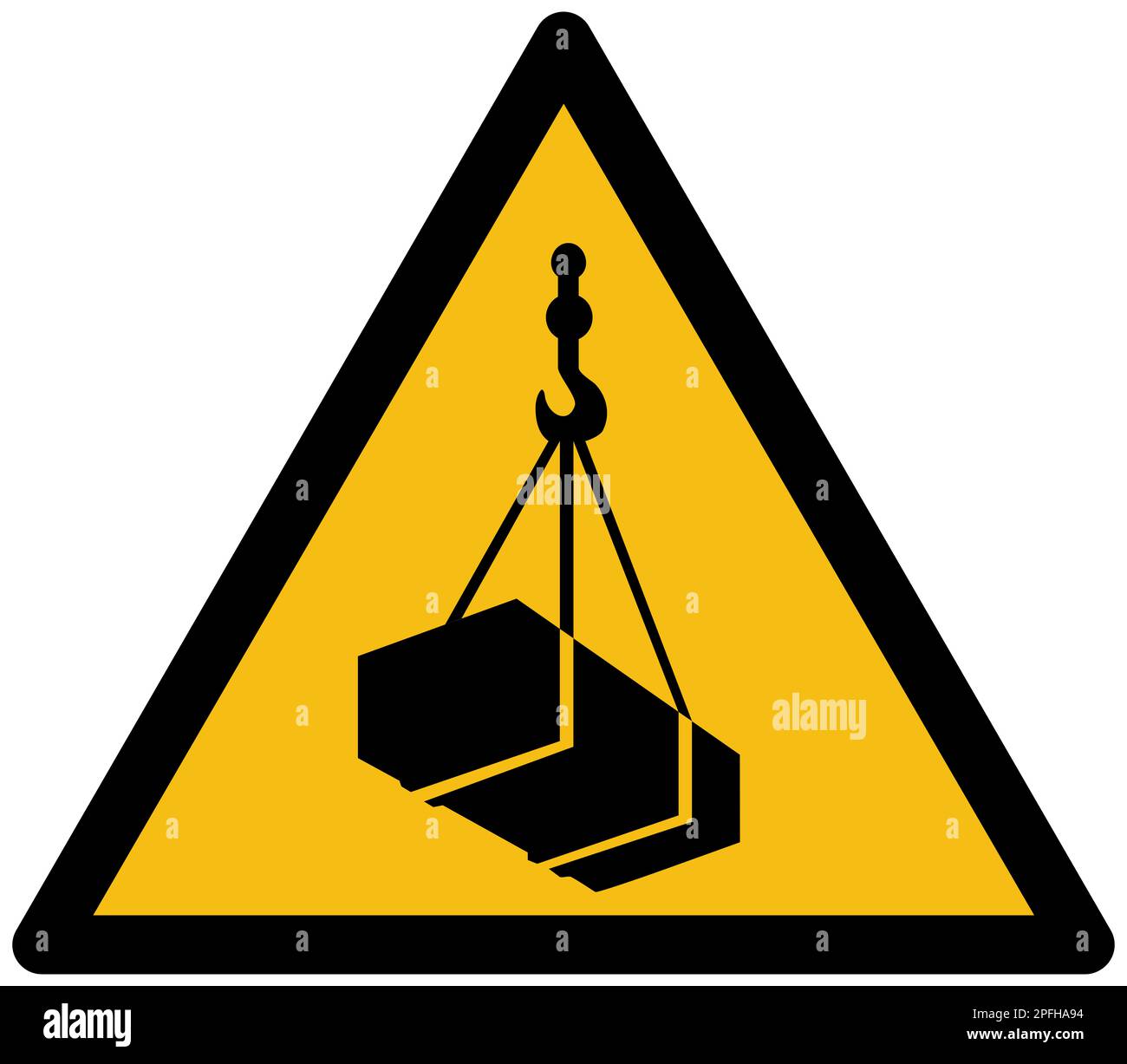 ISO 7010 Overhead load sign Stock Photo Alamy