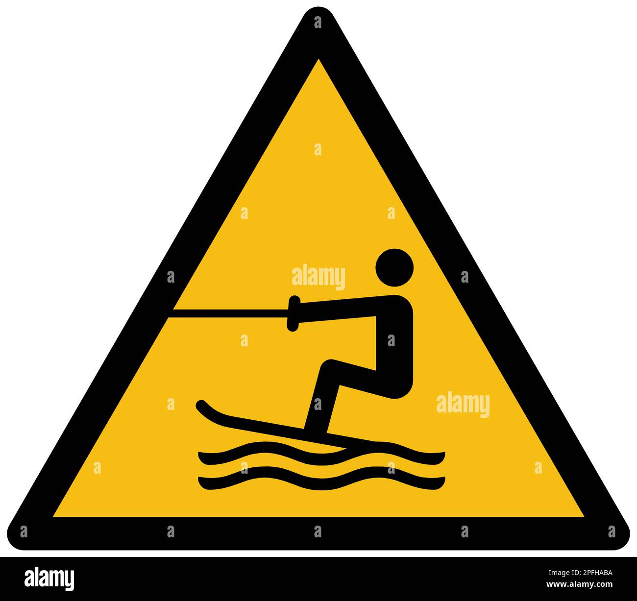 ISO 7010 Water skiing or towed water activity area sign Stock Photo Alamy