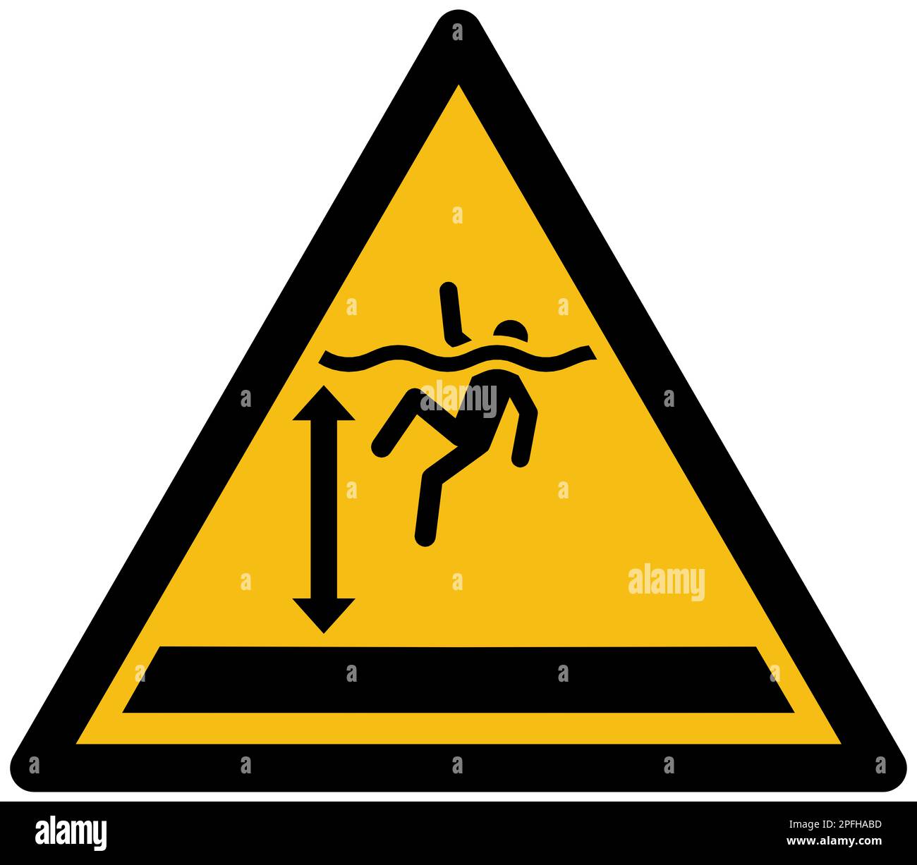 ISO 7010 Deep water sign Stock Photo Alamy