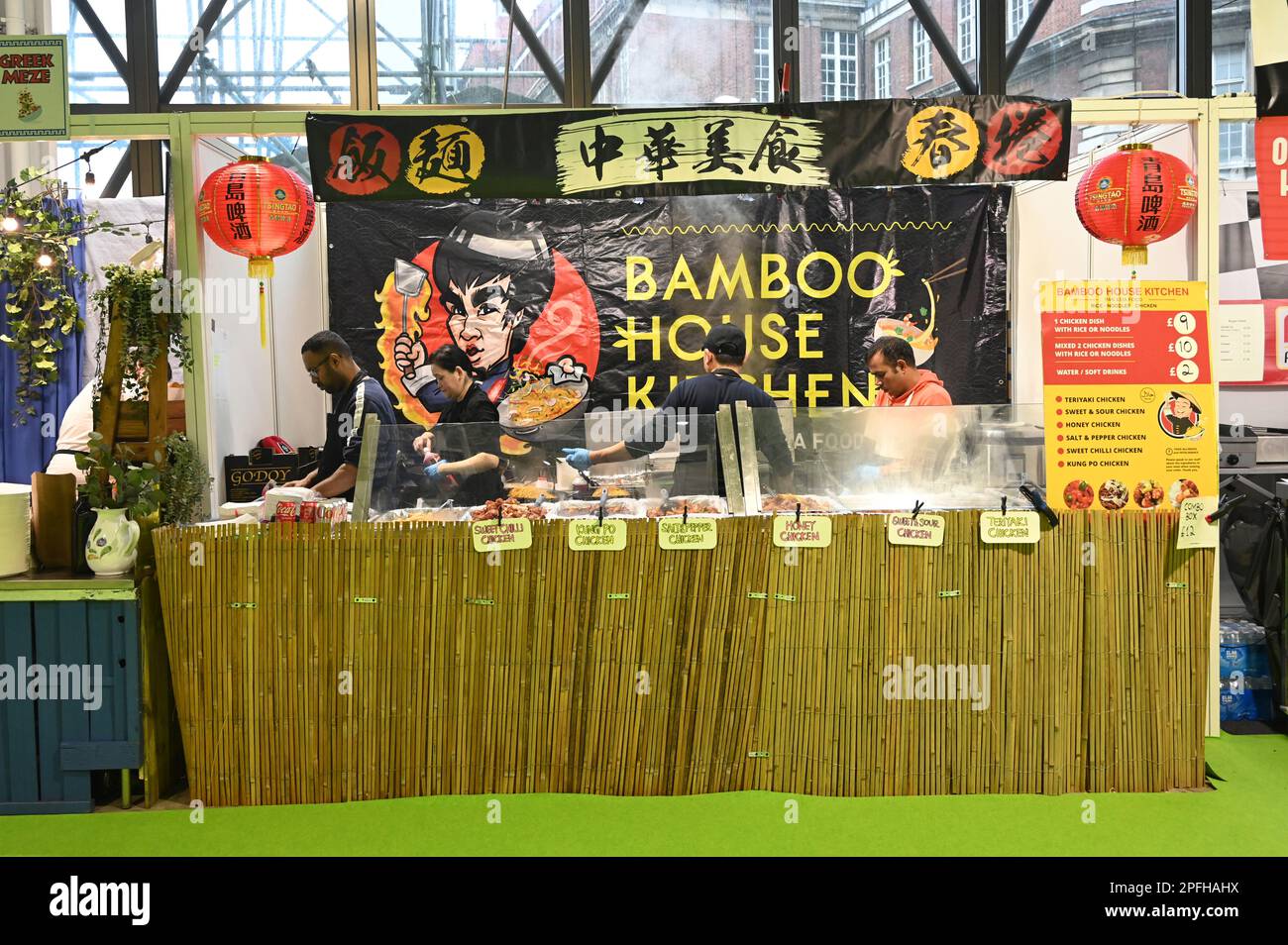 London, UK. 17th Mar, 2023. Bamboo House Kitchen, Chinese Food stall at