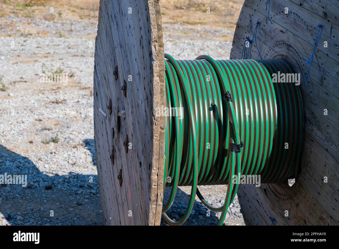 Spool of electric cable wire hi-res stock photography and images - Alamy