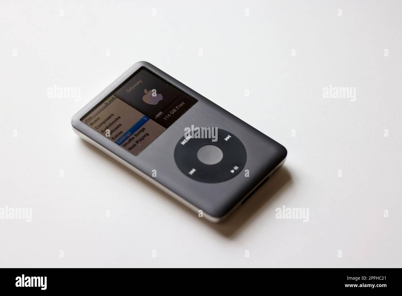 Apple Ipod classic, portable mp3 music media player. Retro audio